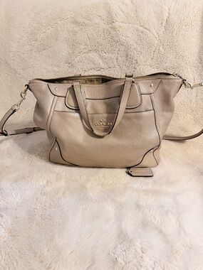 Coach Mickie Satchel in Caviar Grain Leather Handbag